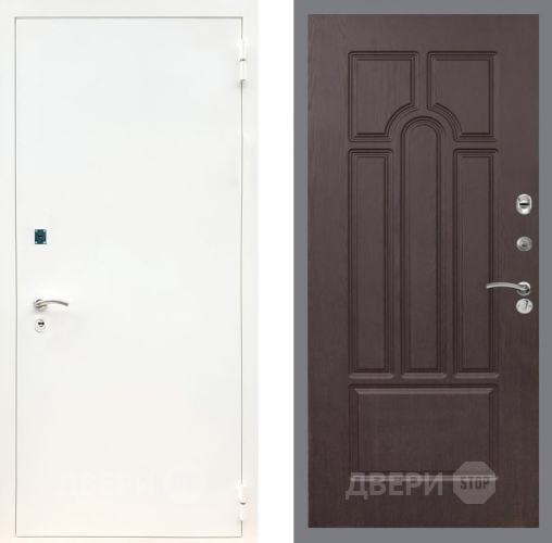 Входная металлическая Дверь Рекс (REX) 1А Белая шагрень FL-58 Венге в Электрогорске