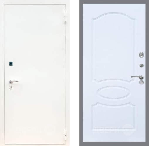 Дверь Рекс (REX) 1А Белая шагрень FL-128 Силк Сноу в Электрогорске