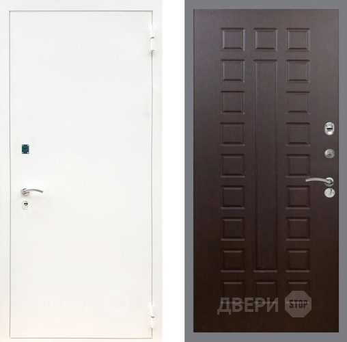 Входная металлическая Дверь Рекс (REX) 1А Белая шагрень FL-183 Венге в Электрогорске