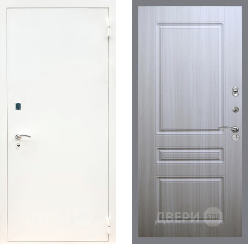 Входная металлическая Дверь Рекс (REX) 1А Белая шагрень FL-243 Сандал белый в Электрогорске