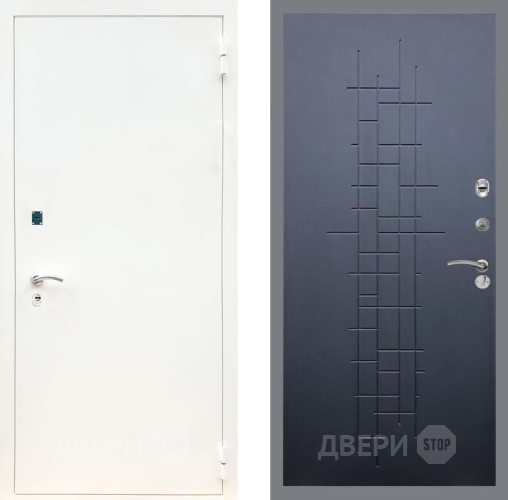 Дверь Рекс (REX) 1А Белая шагрень FL-289 Ясень черный в Электрогорске