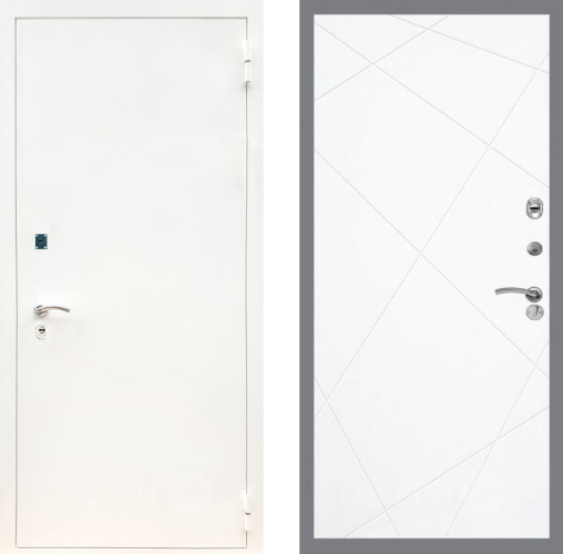 Входная металлическая Дверь Рекс (REX) 1А Белая шагрень FL-291 Силк Сноу в Электрогорске