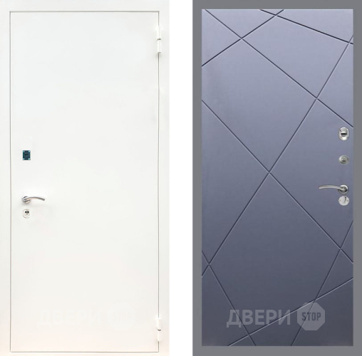 Входная металлическая Дверь Рекс (REX) 1А Белая шагрень FL-291 Силк титан в Электрогорске