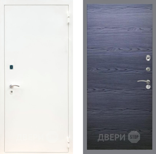 Дверь Рекс (REX) 1А Белая шагрень GL Дуб тангенальный черный в Электрогорске