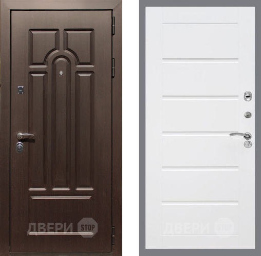 Входная металлическая Дверь Рекс (REX) Эврика Сити Белый ясень в Электрогорске