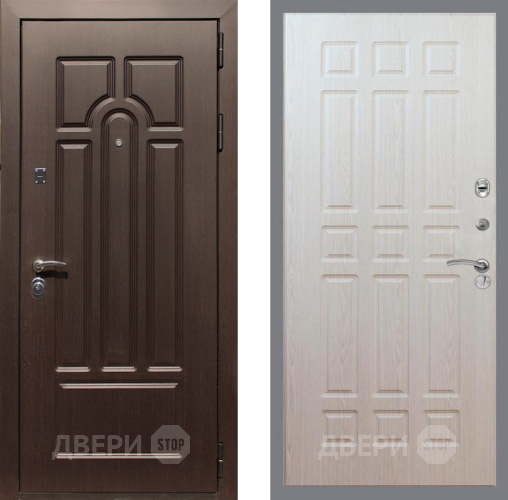 Входная металлическая Дверь Рекс (REX) Эврика FL-33 Беленый дуб в Электрогорске