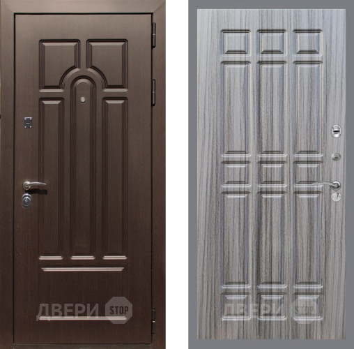 Входная металлическая Дверь Рекс (REX) Эврика FL-33 Сандал грей в Электрогорске