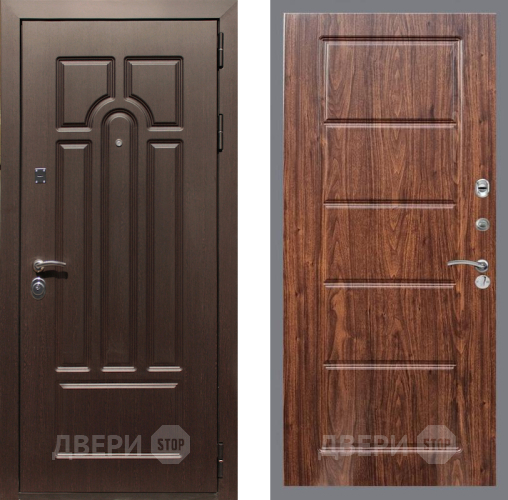 Дверь Рекс (REX) Эврика FL-39 орех тисненый в Электрогорске