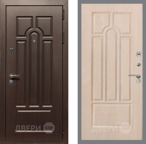 Входная металлическая Дверь Рекс (REX) Эврика FL-58 Беленый дуб в Электрогорске