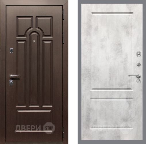 Входная металлическая Дверь Рекс (REX) Эврика FL-117 Бетон светлый в Электрогорске