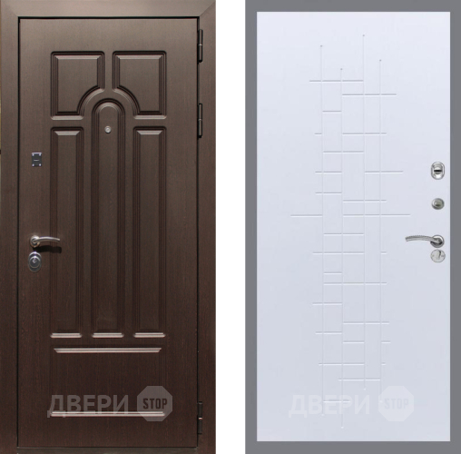 Входная металлическая Дверь Рекс (REX) Эврика FL-289 Белый ясень в Электрогорске