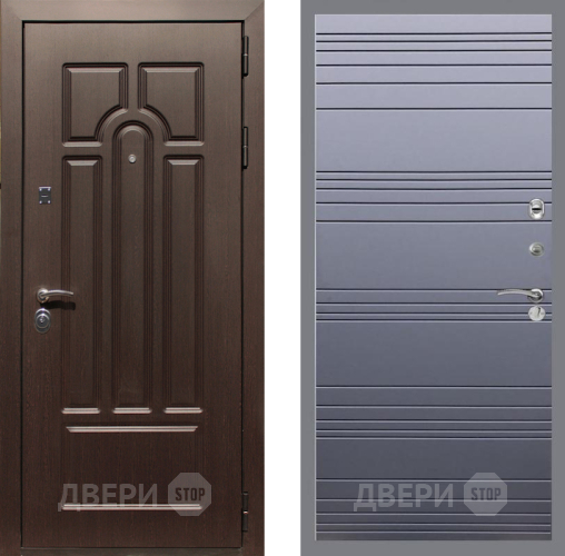 Входная металлическая Дверь Рекс (REX) Эврика Line Силк титан в Электрогорске