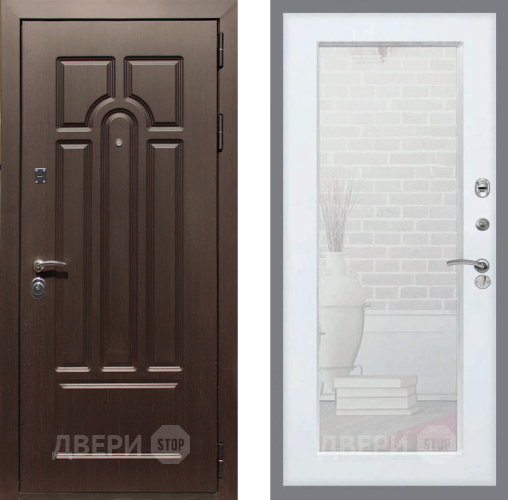 Дверь Рекс (REX) Эврика Зеркало Пастораль Белый ясень в Электрогорске