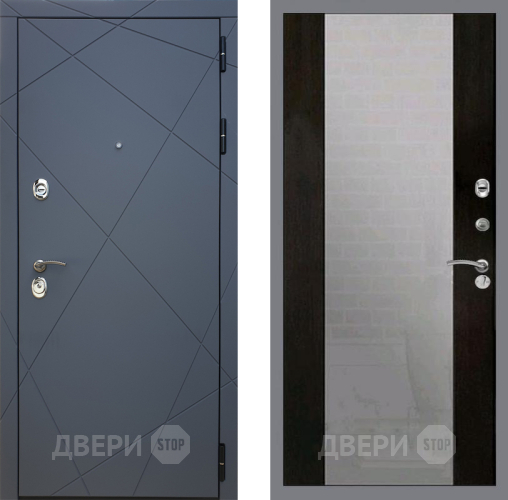 Входная металлическая Дверь Рекс (REX) 13 Силк Титан СБ-16 Зеркало Венге в Электрогорске