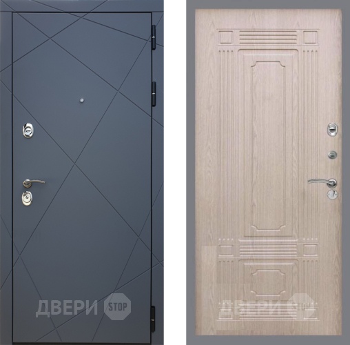 Входная металлическая Дверь Рекс (REX) 13 Силк Титан FL-2 Беленый дуб в Электрогорске