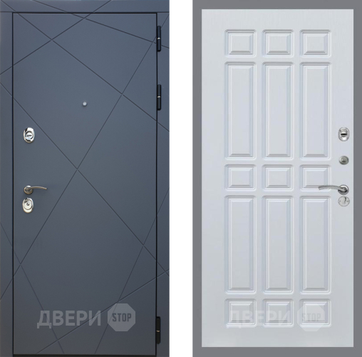 Входная металлическая Дверь Рекс (REX) 13 Силк Титан FL-33 Белый ясень в Электрогорске