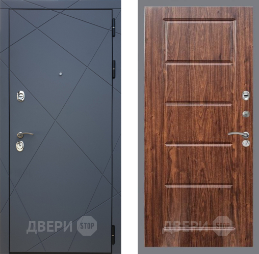 Входная металлическая Дверь Рекс (REX) 13 Силк Титан FL-39 орех тисненый в Электрогорске