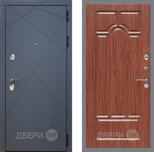 Входная металлическая Дверь Рекс (REX) 13 Силк Титан FL-58 орех тисненый в Электрогорске