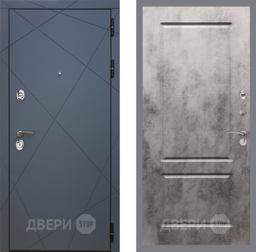 Входная металлическая Дверь Рекс (REX) 13 Силк Титан FL-117 Бетон темный в Электрогорске