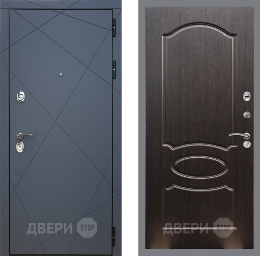 Входная металлическая Дверь Рекс (REX) 13 Силк Титан FL-128 Венге светлый в Электрогорске