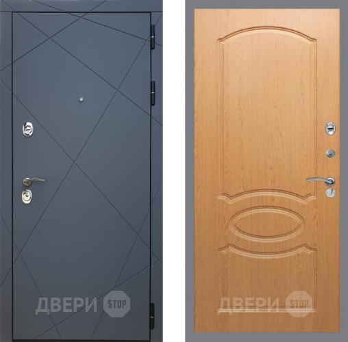 Входная металлическая Дверь Рекс (REX) 13 Силк Титан FL-128 Дуб в Электрогорске