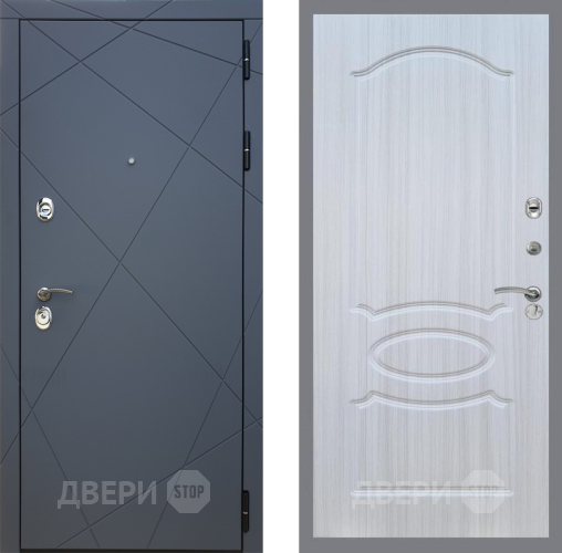 Входная металлическая Дверь Рекс (REX) 13 Силк Титан FL-128 Сандал белый в Электрогорске