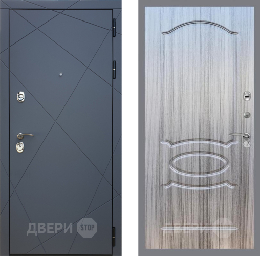 Входная металлическая Дверь Рекс (REX) 13 Силк Титан FL-128 Сандал грей в Электрогорске