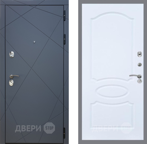 Входная металлическая Дверь Рекс (REX) 13 Силк Титан FL-128 Силк Сноу в Электрогорске