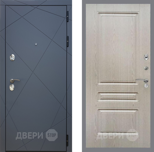 Входная металлическая Дверь Рекс (REX) 13 Силк Титан FL-243 Беленый дуб в Электрогорске