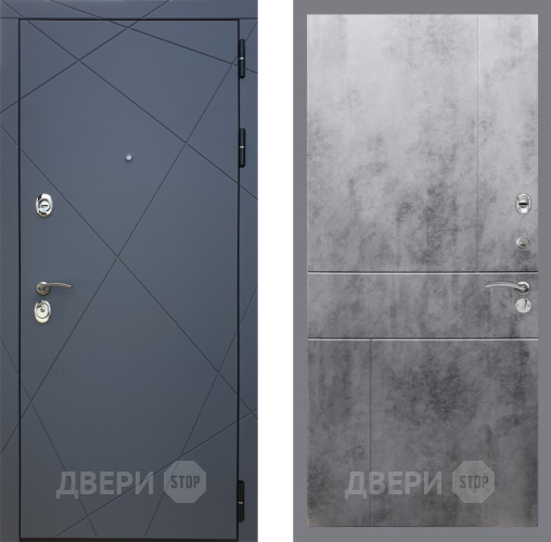 Входная металлическая Дверь Рекс (REX) 13 Силк Титан FL-290 Бетон темный в Электрогорске