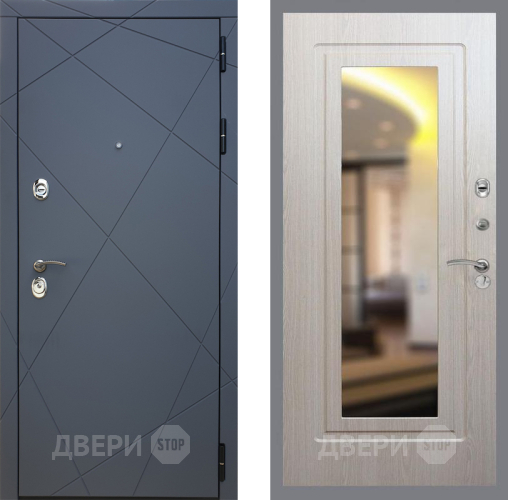 Входная металлическая Дверь Рекс (REX) 13 Силк Титан FLZ-120 Беленый дуб в Электрогорске