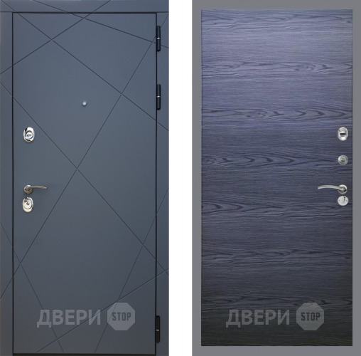 Входная металлическая Дверь Рекс (REX) 13 Силк Титан GL Дуб тангенальный черный в Электрогорске