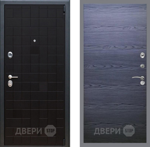 Входная металлическая Дверь Рекс (REX) 12 GL Дуб тангенальный черный в Электрогорске