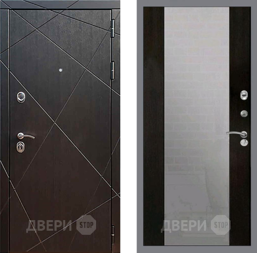 Входная металлическая Дверь Рекс (REX) 13 Венге СБ-16 Зеркало Венге в Электрогорске
