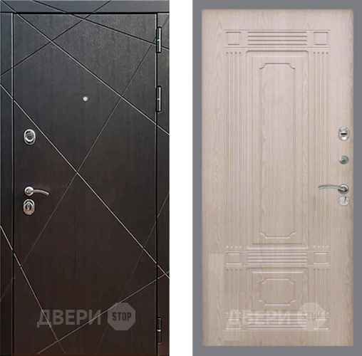 Входная металлическая Дверь Рекс (REX) 13 Венге FL-2 Беленый дуб в Электрогорске