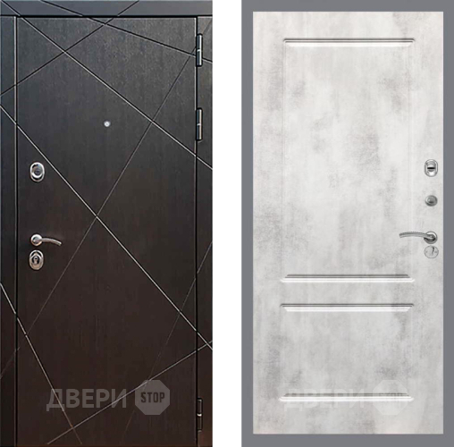 Входная металлическая Дверь Рекс (REX) 13 Венге FL-117 Бетон светлый в Электрогорске