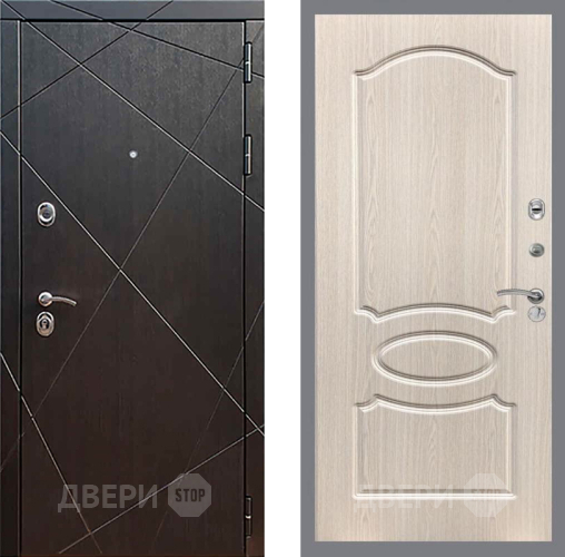 Входная металлическая Дверь Рекс (REX) 13 Венге FL-128 Беленый дуб в Электрогорске