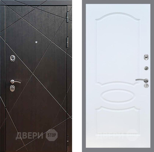Входная металлическая Дверь Рекс (REX) 13 Венге FL-128 Белый ясень в Электрогорске