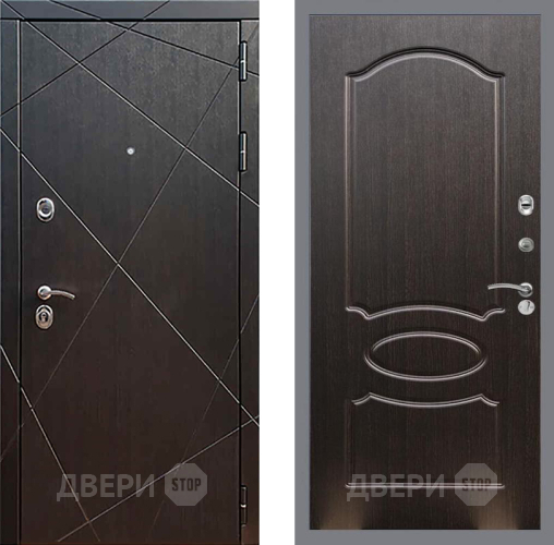 Входная металлическая Дверь Рекс (REX) 13 Венге FL-128 Венге светлый в Электрогорске