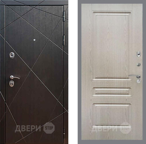 Входная металлическая Дверь Рекс (REX) 13 Венге FL-243 Беленый дуб в Электрогорске