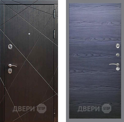 Входная металлическая Дверь Рекс (REX) 13 Венге GL Дуб тангенальный черный в Электрогорске