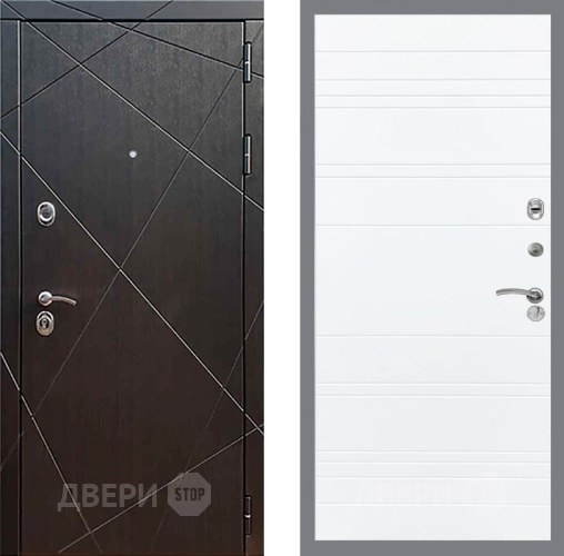 Входная металлическая Дверь Рекс (REX) 13 Венге Line Силк Сноу в Электрогорске