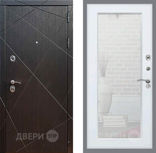Дверь Рекс (REX) 13 Венге Зеркало Пастораль Белый ясень в Электрогорске