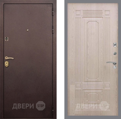 Входная металлическая Дверь Рекс (REX) Лайт 3К FL-2 Беленый дуб в Электрогорске