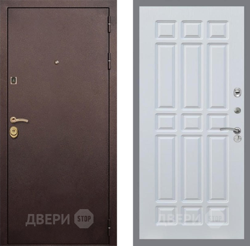 Входная металлическая Дверь Рекс (REX) Лайт 3К FL-33 Белый ясень в Электрогорске