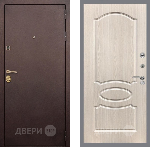 Входная металлическая Дверь Рекс (REX) Лайт 3К FL-128 Беленый дуб в Электрогорске