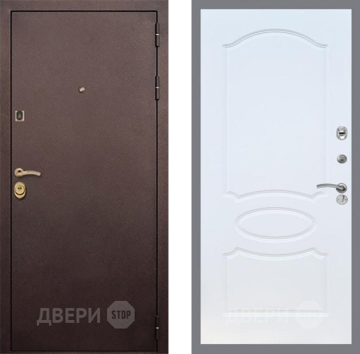 Входная металлическая Дверь Рекс (REX) Лайт 3К FL-128 Белый ясень в Электрогорске