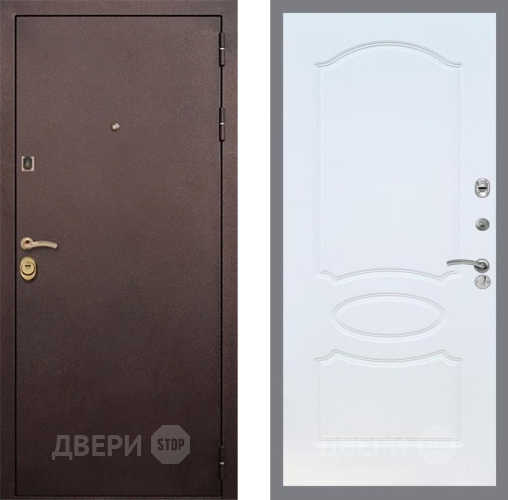 Входная металлическая Дверь Рекс (REX) Лайт 3К FL-128 Белый ясень в Электрогорске