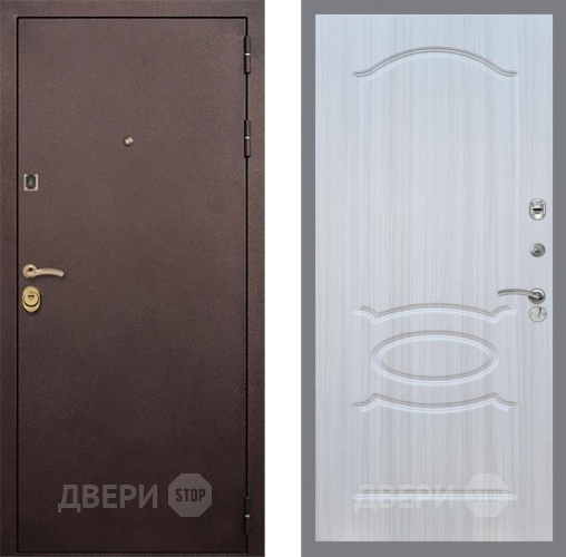 Входная металлическая Дверь Рекс (REX) Лайт 3К FL-128 Сандал белый в Электрогорске