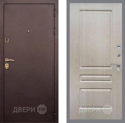 Входная металлическая Дверь Рекс (REX) Лайт 3К FL-243 Беленый дуб в Электрогорске